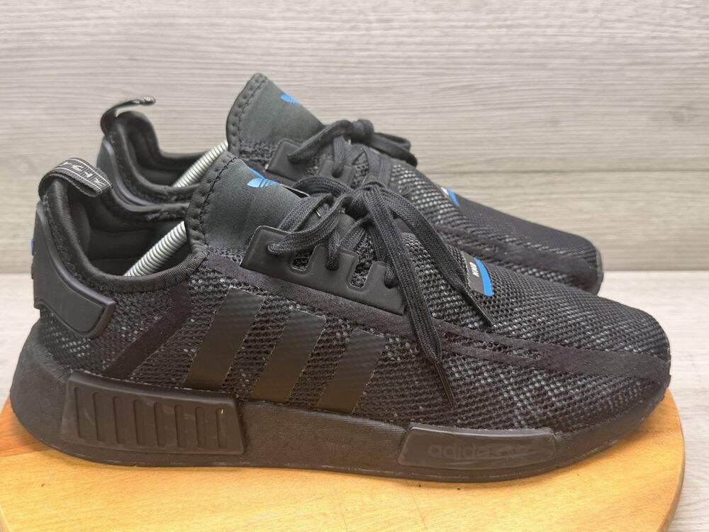 Adidas Originals NMD_R1 Lace Up Athletic Shoes Black/Sky Blue Men’s 11.5